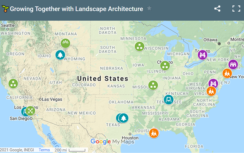 Landscape Architecture in Your Area map